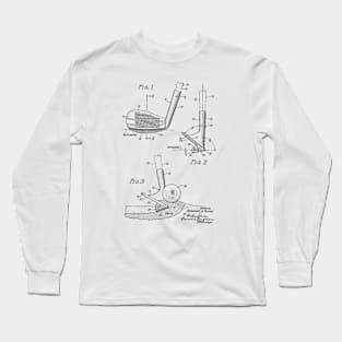 Golf Club Vintage Patent Hand Drawing Long Sleeve T-Shirt